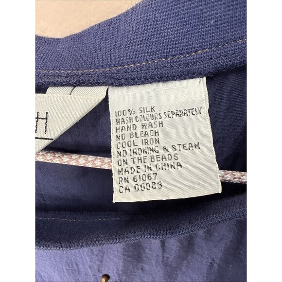 Sunny Leigh NWT 90’s Silk Blouse Women’s M Short Sleeve Minimalist Vintage Top - Picture 8 of 11